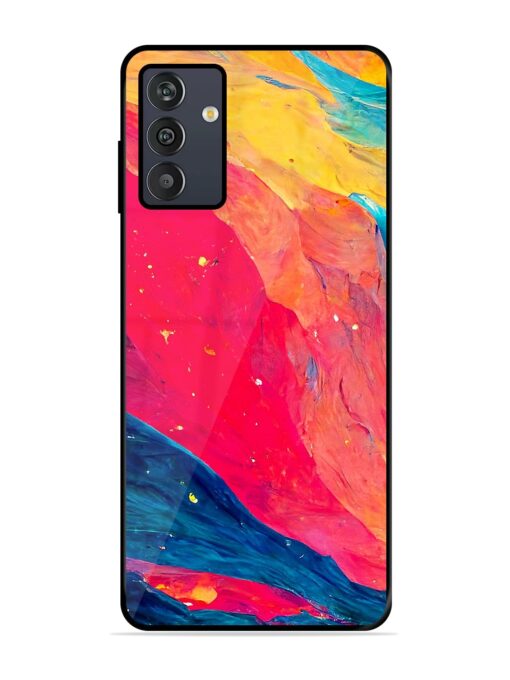 Starry Night Glossy Metal Phone Cover for Samsung Galaxy M13 (4G)