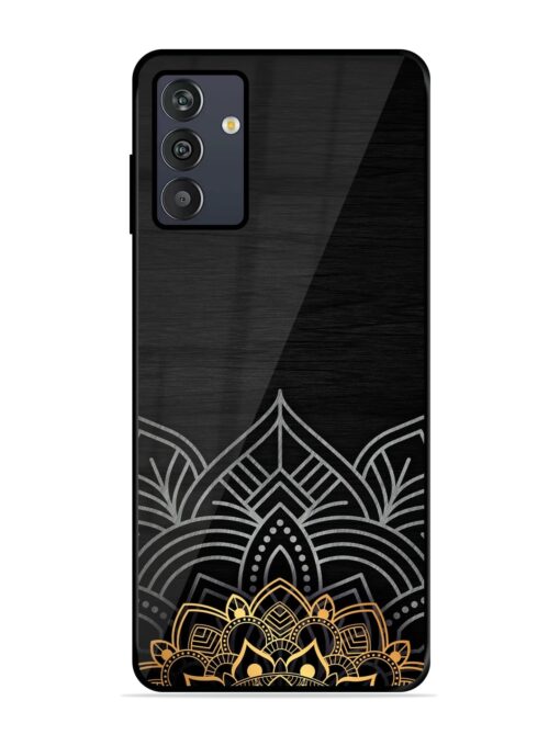 Decorative Golden Pattern Glossy Metal Phone Cover for Samsung Galaxy M13 (4G) Zapvi