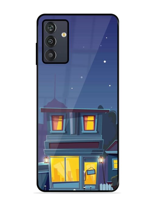 Vector Night House Glossy Metal Phone Cover for Samsung Galaxy M13 (4G) Zapvi