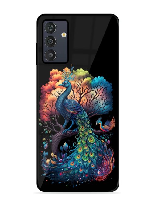 Peacock Tree Art Glossy Metal Phone Cover for Samsung Galaxy M13 (4G) Zapvi