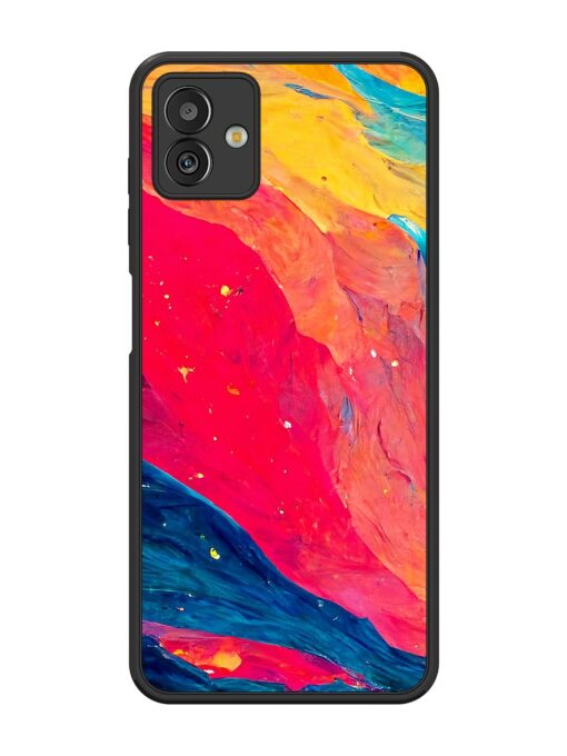 Starry Night Glossy Metal Phone Cover for Samsung Galaxy M13 (5G)