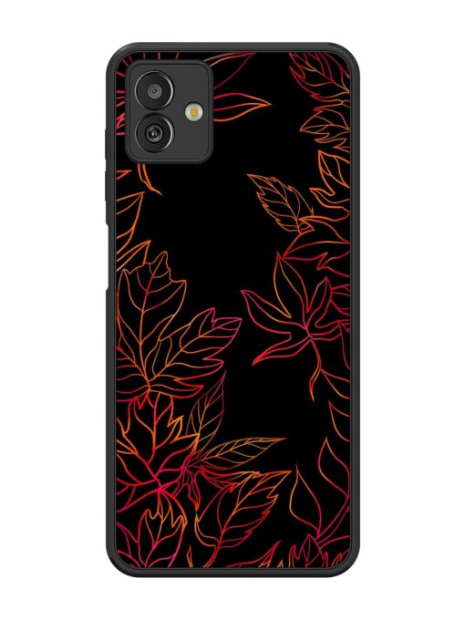 Red Floral Pattern Glossy Metal Phone Cover for Samsung Galaxy M13 (5G) Zapvi