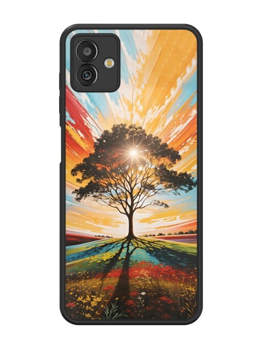 Abstract Tree Colorful Art Glossy Metal Phone Cover for Samsung Galaxy M13 (5G) Zapvi