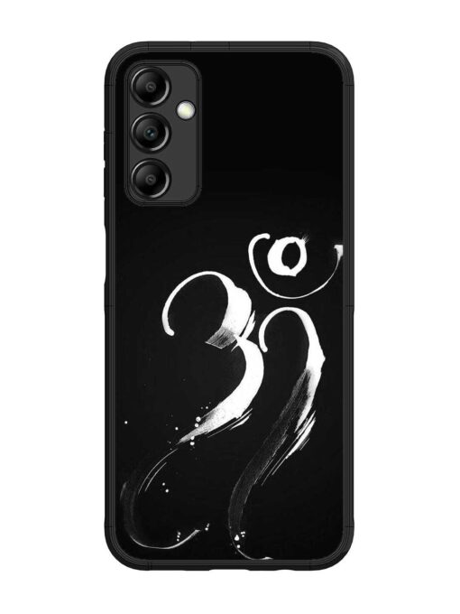 Om Logo Glossy Metal Phone Cover for Samsung Galaxy M14 (5G) Zapvi