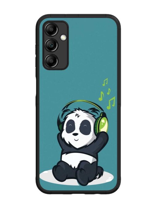 Music Panda Glossy Metal Phone Cover for Samsung Galaxy M14 (5G) Zapvi