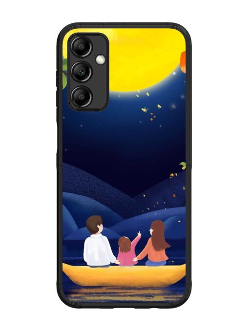 Happy Family And Beautiful View Glossy Metal Phone Cover for Samsung Galaxy M14 (5G)