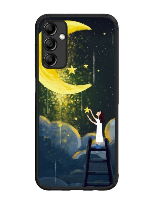 Moonlight Healing Night Illustration Glossy Metal TPU Phone Cover for Samsung Galaxy M14 (5G) Zapvi