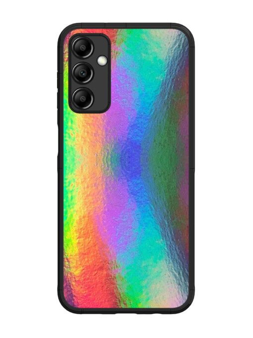 Colorful Holographic Background Glossy Metal TPU Phone Cover for Samsung Galaxy M14 (5G)