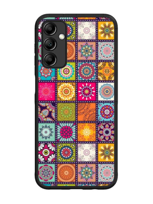 Seamless Pattern Vintage Glossy Metal Phone Cover for Samsung Galaxy M14 (5G) Zapvi