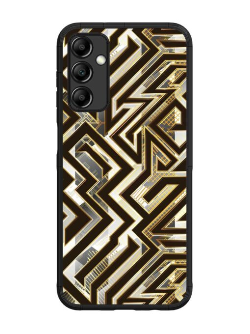 Technology Geometric Seamless Glossy Metal Phone Cover for Samsung Galaxy M14 (5G) Zapvi