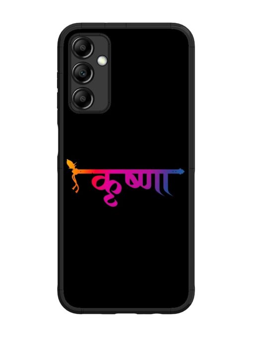 Krishna Typo Glossy Metal Phone Cover for Samsung Galaxy M14 (5G)