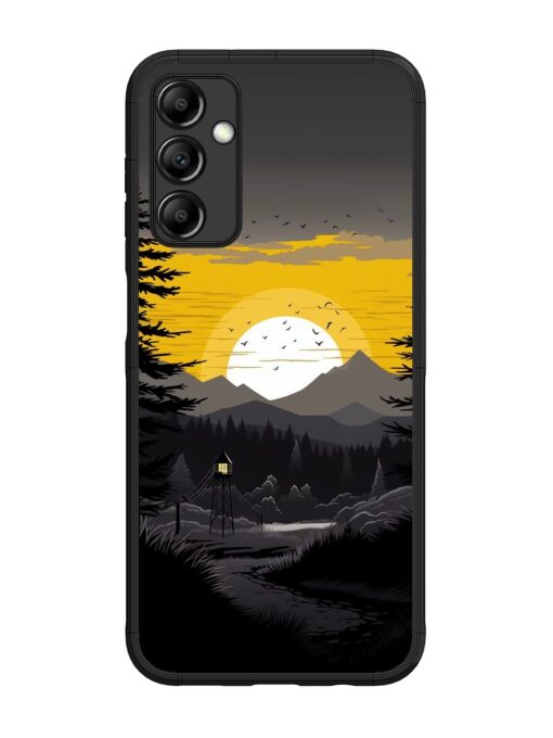 Sunset Vector Glossy Metal Phone Cover for Samsung Galaxy M14 (5G)