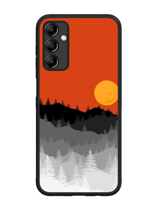 Mountain Lofi Sun Glossy Metal Phone Cover for Samsung Galaxy M14 (5G)