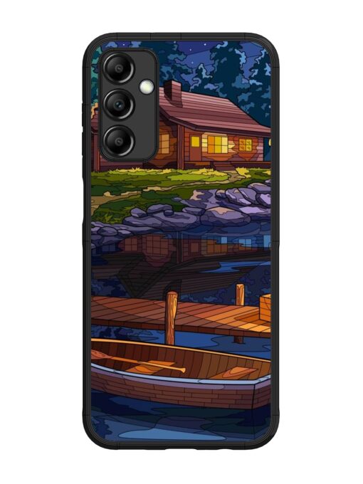 Village Night Scene Glossy Metal Phone Cover for Samsung Galaxy M14 (5G) Zapvi