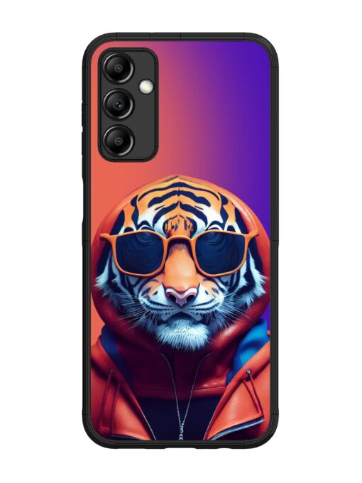 Tiger Animation Glossy Metal Phone Cover for Samsung Galaxy M14 (5G) Zapvi