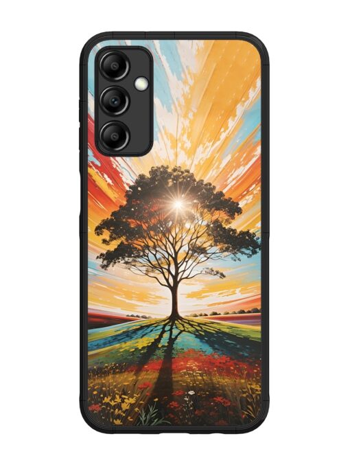 Abstract Tree Colorful Art Glossy Metal Phone Cover for Samsung Galaxy M14 (5G) Zapvi