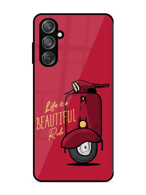 Life Is Beautiful Rides Glossy Metal Phone Cover for Samsung Galaxy M15 (5G) Zapvi