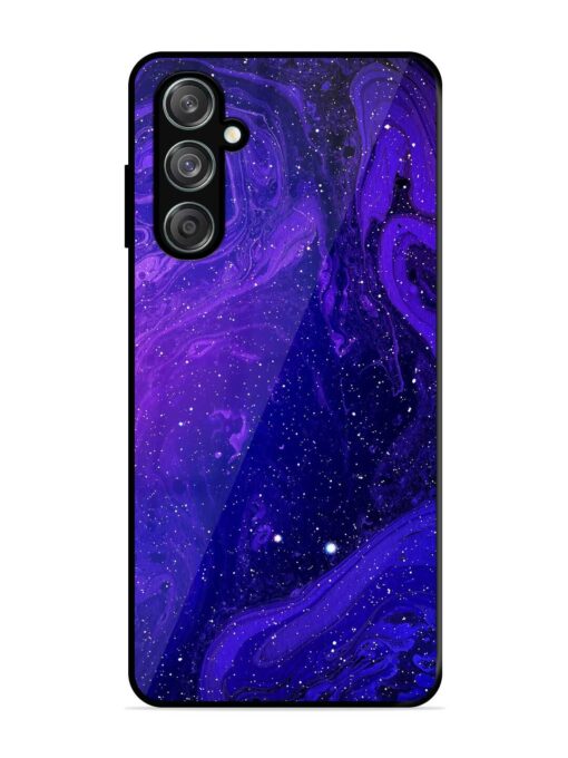 Galaxy Acrylic Abstract Art Glossy Metal Phone Cover for Samsung Galaxy M15 (5G) Zapvi