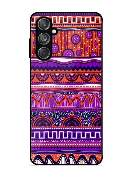 Ethnic Seamless Pattern Glossy Metal TPU Phone Cover for Samsung Galaxy M15 (5G) Zapvi