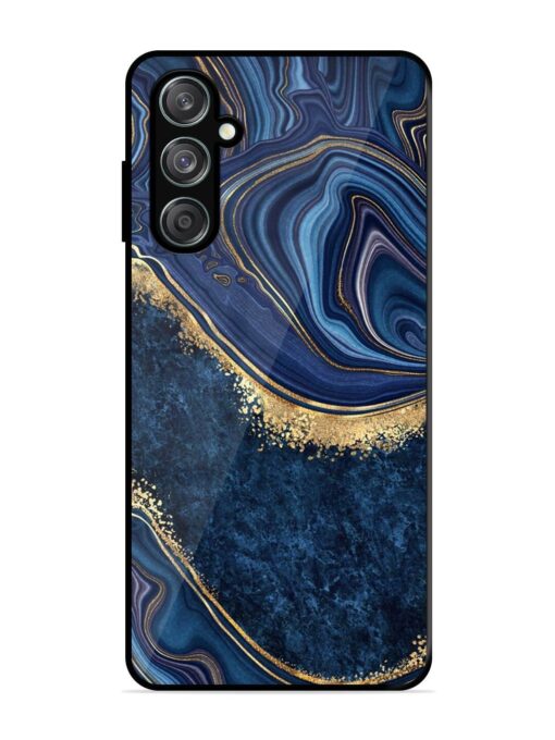 Abstract Background Blue Glossy Metal TPU Phone Cover for Samsung Galaxy M15 (5G) Zapvi