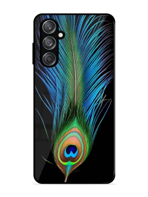 Peacock Feather Glossy Metal TPU Phone Cover for Samsung Galaxy M15 (5G) Zapvi