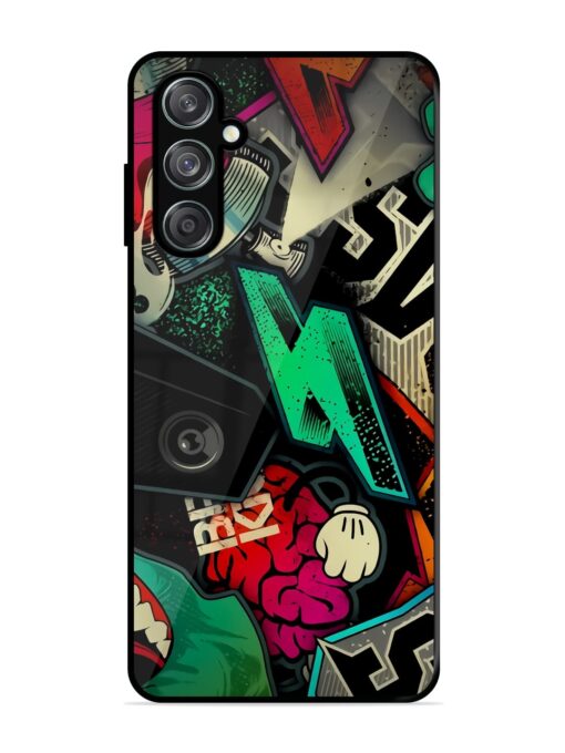 Graffiti Art Glossy Metal Phone Cover for Samsung Galaxy M15 (5G) Zapvi