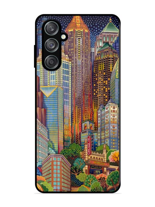 Cityscapes Art Glossy Metal Phone Cover for Samsung Galaxy M15 (5G)