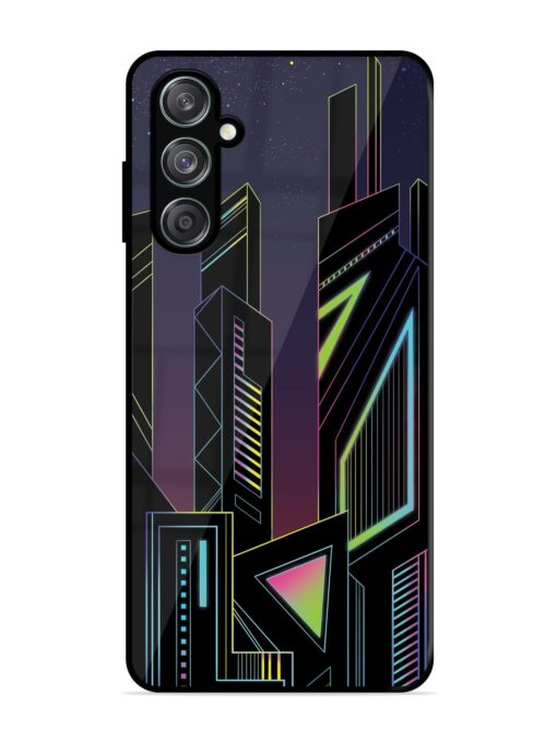 Neon Dreamscape Glossy Metal Phone Cover for Samsung Galaxy M15 (5G) Zapvi