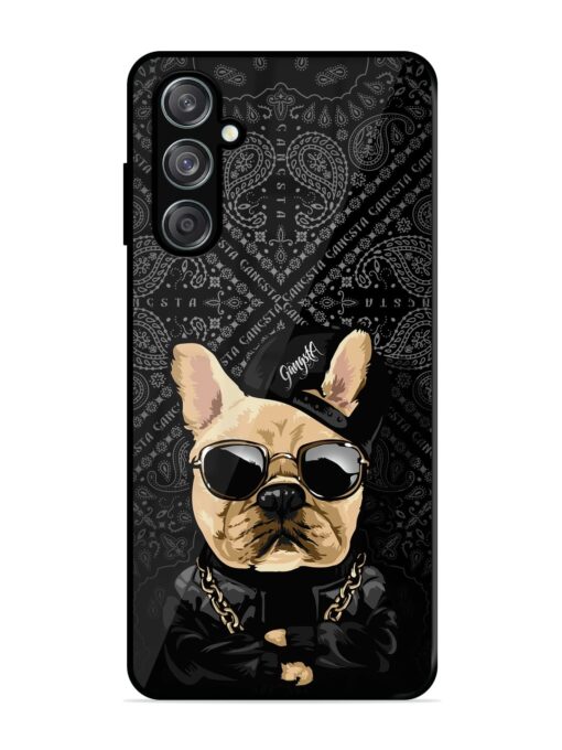 Gangsta Cool Sunmetales Dog Glossy Metal Phone Cover for Samsung Galaxy M15 (5G)