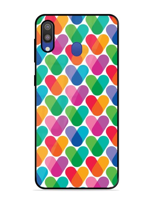 Overlapping Colors Colorful Glossy Metal TPU Phone Cover for Samsung Galaxy M20 Zapvi