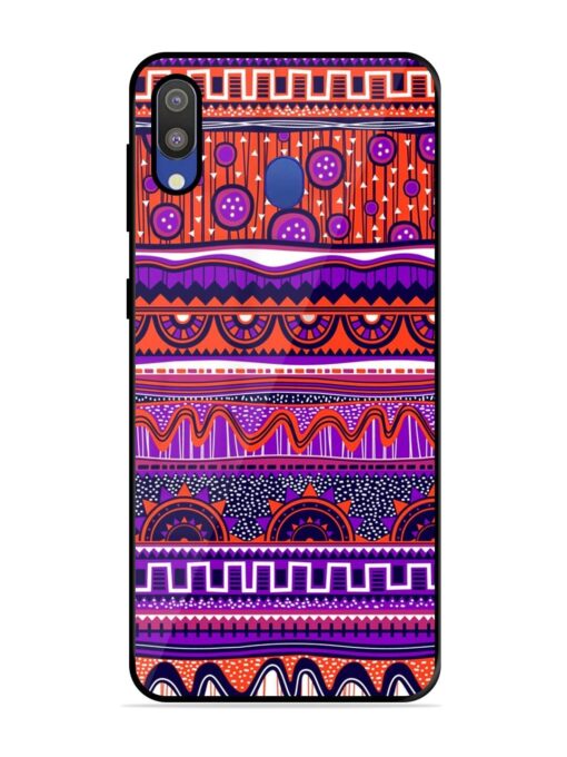 Ethnic Seamless Pattern Glossy Metal TPU Phone Cover for Samsung Galaxy M20 Zapvi