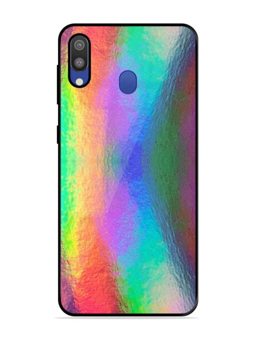 Colorful Holographic Background Glossy Metal TPU Phone Cover for Samsung Galaxy M20 Zapvi