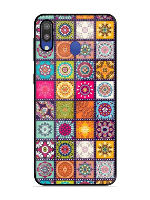 Seamless Pattern Vintage Glossy Metal Phone Cover for Samsung Galaxy M20 Zapvi