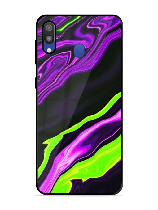 Bright Fluid Violet Glossy Metal Phone Cover for Samsung Galaxy M20