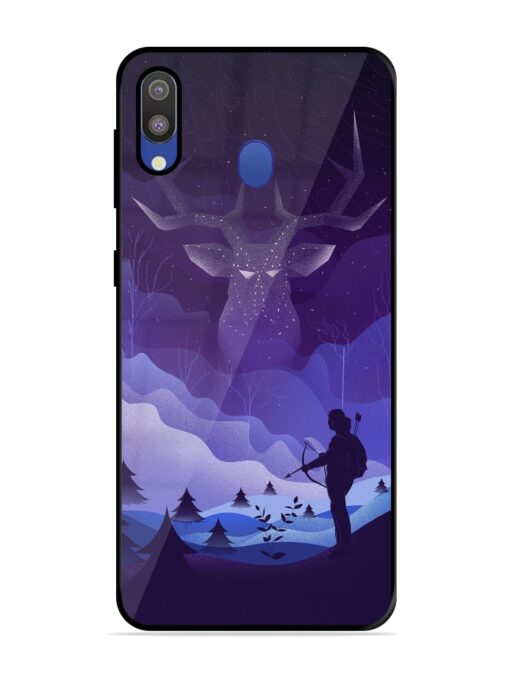 Deer Forest River Glossy Metal Phone Cover for Samsung Galaxy M20 Zapvi