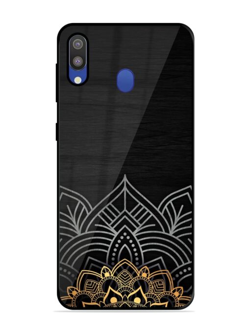 Decorative Golden Pattern Glossy Metal Phone Cover for Samsung Galaxy M20 Zapvi