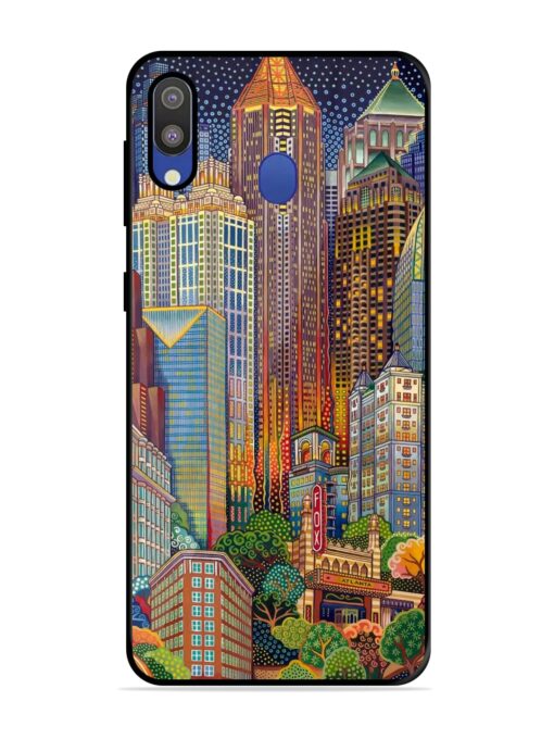 Cityscapes Art Glossy Metal Phone Cover for Samsung Galaxy M20 Zapvi