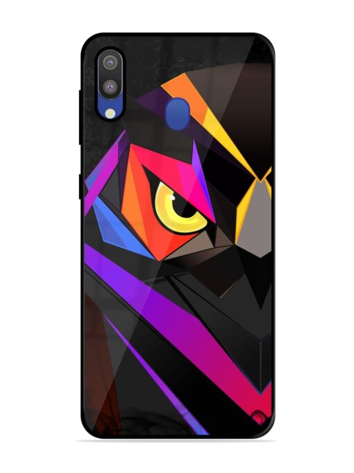 Wpap Owl Glossy Metal Phone Cover for Samsung Galaxy M20 Zapvi