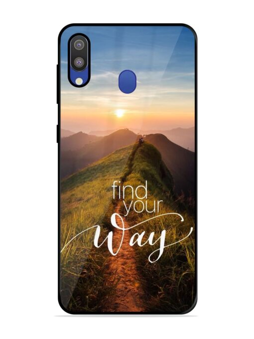 Find Your Way Glossy Metal Phone Cover for Samsung Galaxy M20 Zapvi