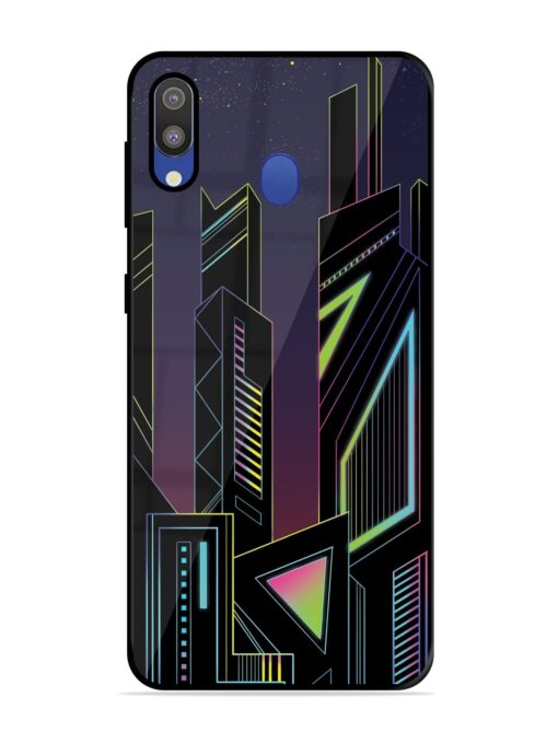 Neon Dreamscape Glossy Metal Phone Cover for Samsung Galaxy M20 Zapvi