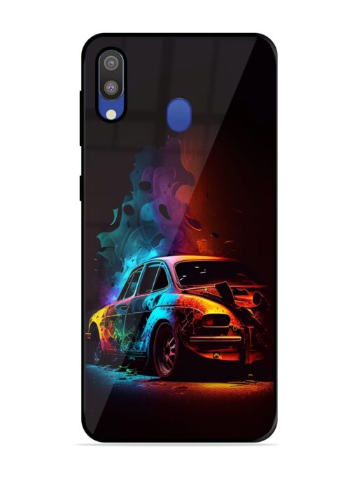 High Classic Car Art Glossy Metal Phone Cover for Samsung Galaxy M20 Zapvi