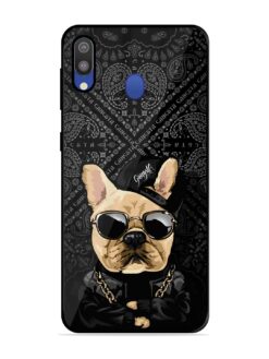 Gangsta Cool Sunmetales Dog Glossy Metal Phone Cover for Samsung Galaxy M20