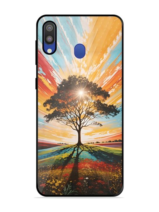 Abstract Tree Colorful Art Glossy Metal Phone Cover for Samsung Galaxy M20