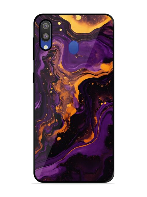 Painting Of A Purple Glossy Metal Phone Cover for Samsung Galaxy M20 Zapvi