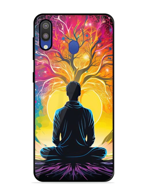 Mind Colourful Glossy Metal Phone Cover for Samsung Galaxy M20 Zapvi