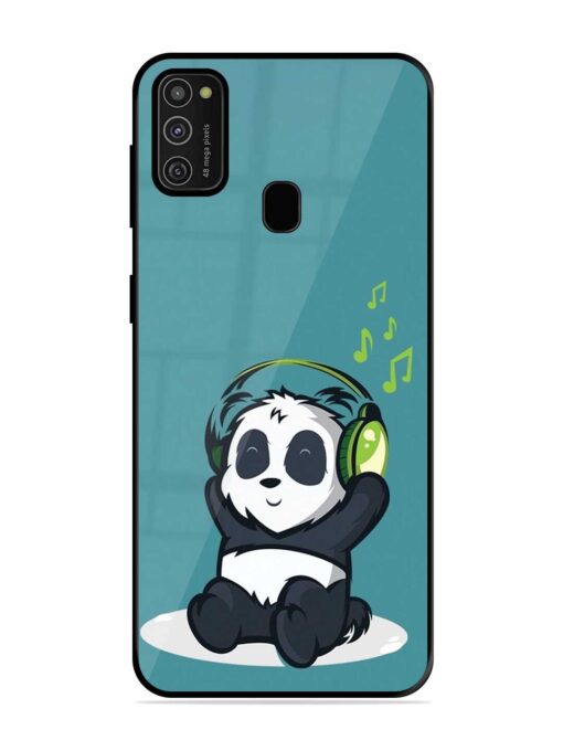 Music Panda Glossy Metal Phone Cover for Samsung Galaxy M21 (2021) Zapvi