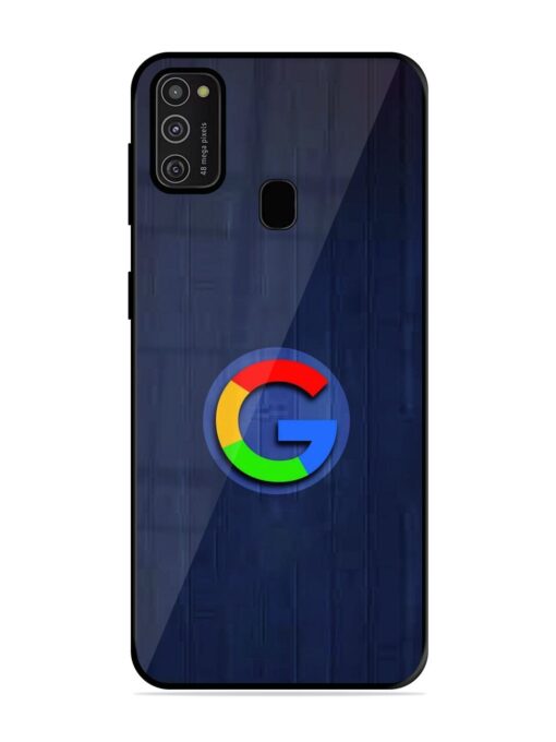 Google Logo Printed Glossy Metal TPU Phone Cover for Samsung Galaxy M21 (2021) Zapvi