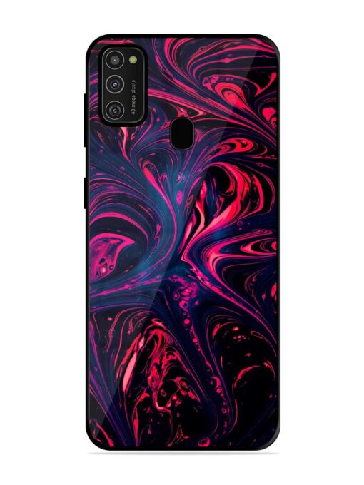 Abstract Background Glossy Metal Phone Cover for Samsung Galaxy M21 (2021) Zapvi