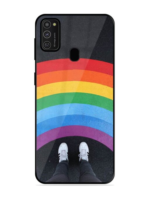 Legs Rainbow Glossy Metal TPU Phone Cover for Samsung Galaxy M21 (2021)