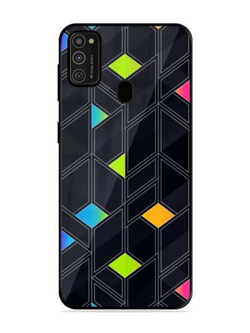 Abstract Mosaic Seamless Glossy Metal Phone Cover for Samsung Galaxy M21 (2021) Zapvi